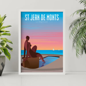 illustration vente affiche poster st jean de monts vendee noirmoutier illustration