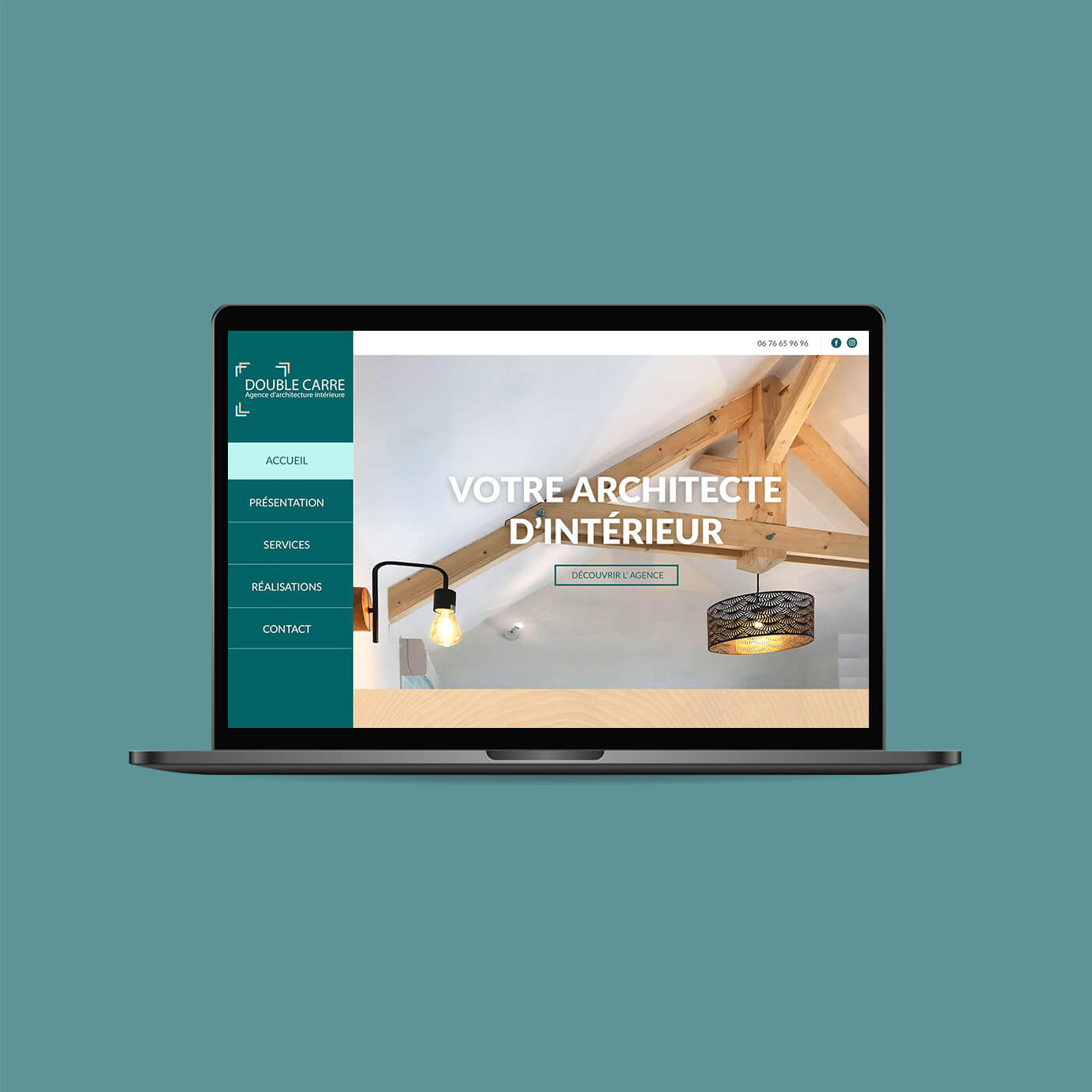 Création site internet pour Double Carré architecte d'intérieur à Sèvremoine