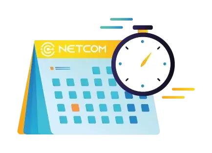 agenda calendrier Netcom Informatique disponibilité réactivité efficacité